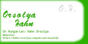 orsolya hahn business card